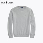 Pull ras du cou en maille de coton pour homme
