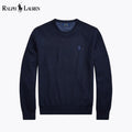 Pull ras du cou en maille de coton pour homme