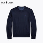Pull ras du cou en maille de coton pour homme
