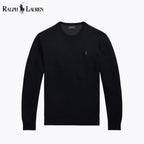 Pull ras du cou en maille de coton pour homme
