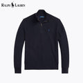 Herren-Sweatshirt aus Mesh-Strickbaumwolle mit kurzem Reißverschluss
