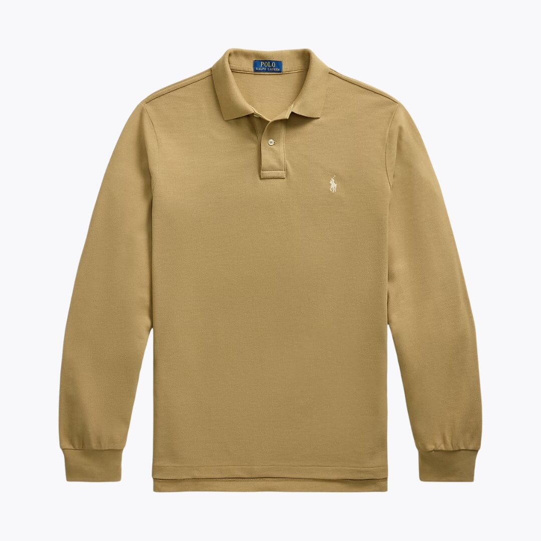 Herren Langarm-Polohemd aus Mesh