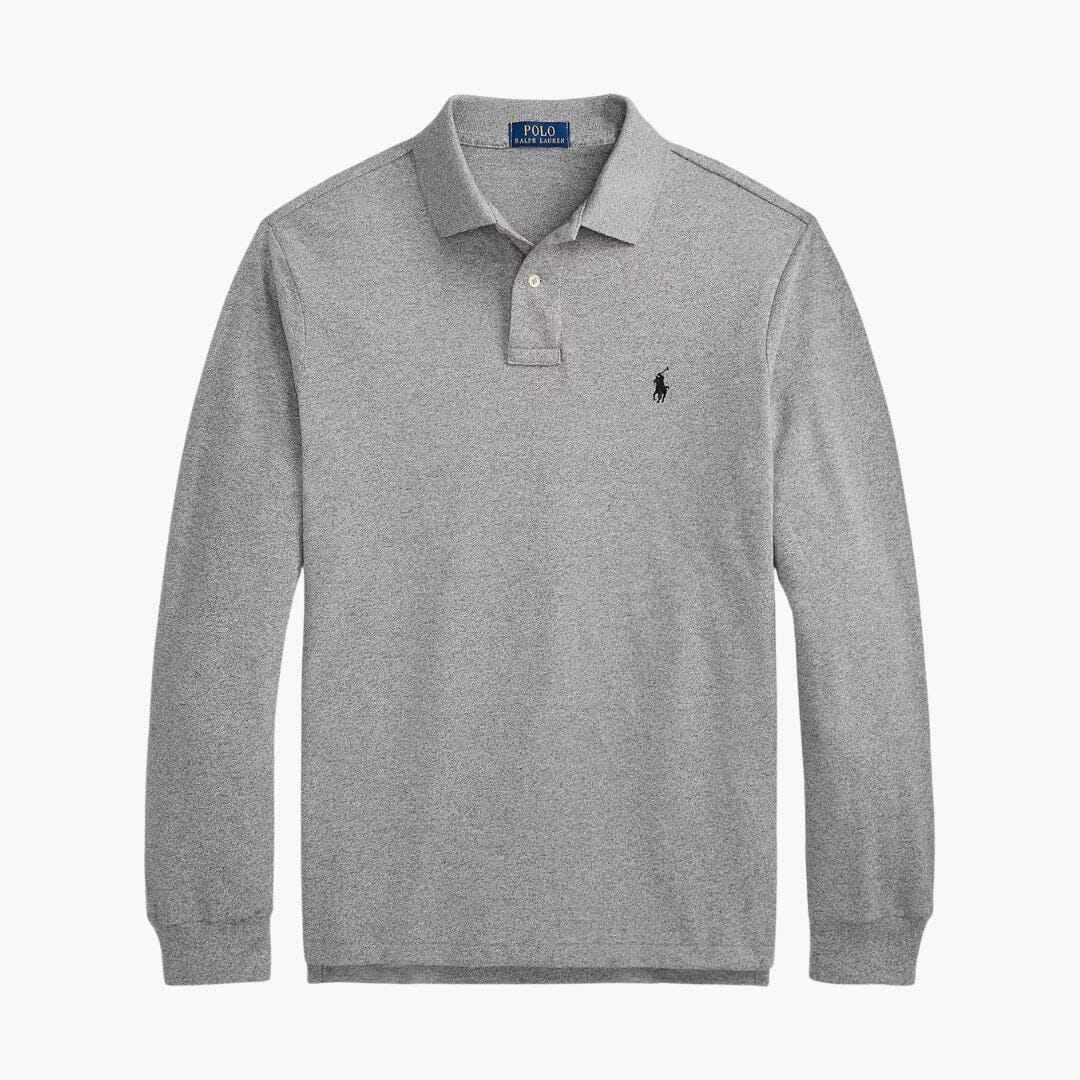 Herren Langarm-Polohemd aus Mesh