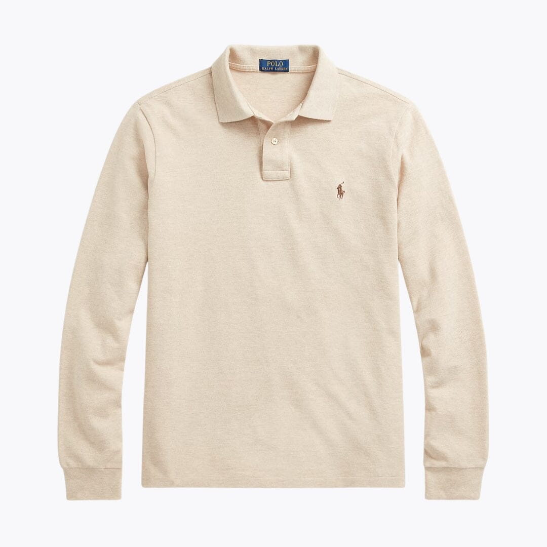 Herren Langarm-Polohemd aus Mesh