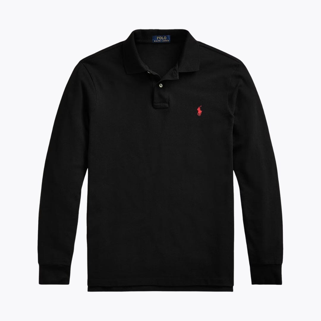 Herren Langarm-Polohemd aus Mesh
