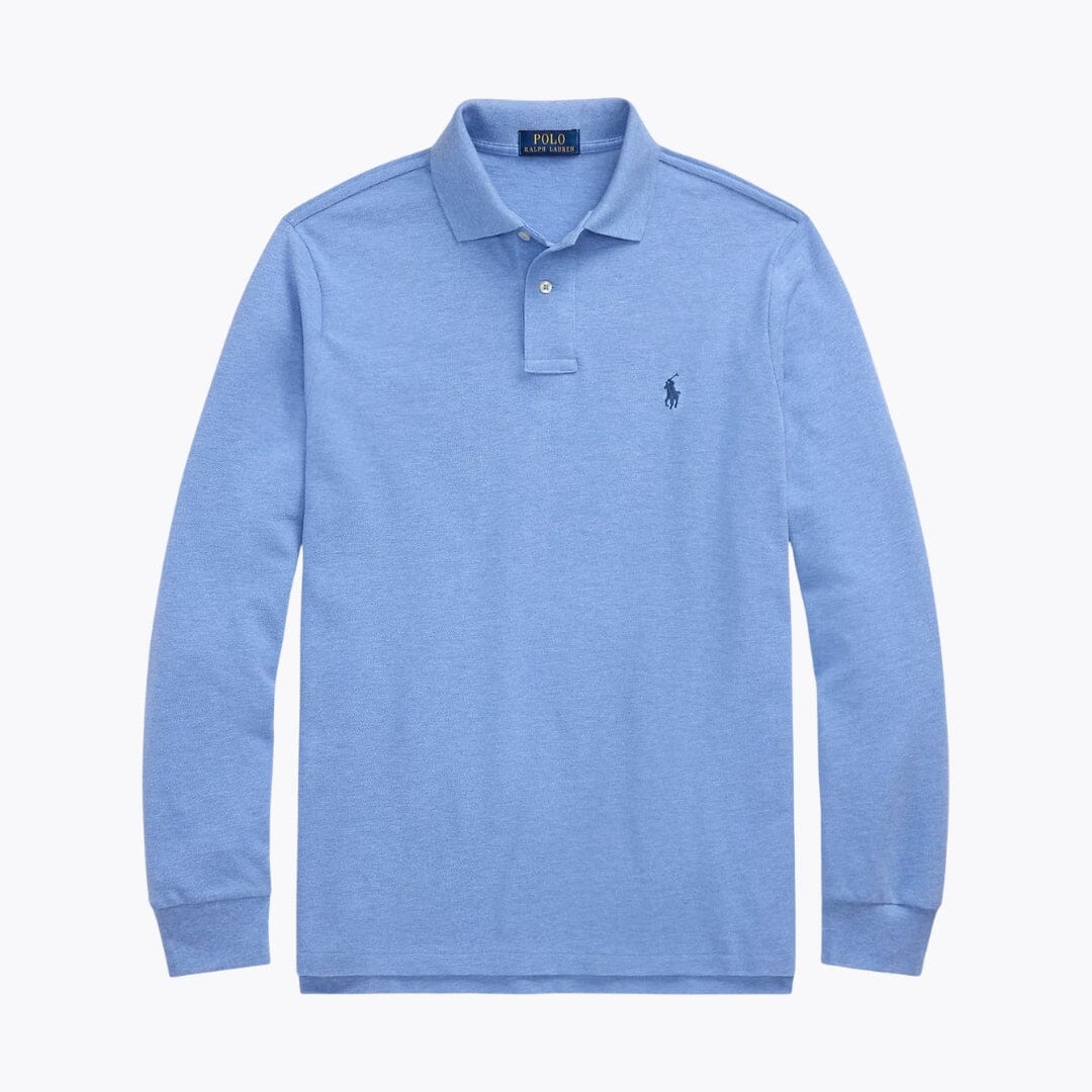 Herren Langarm-Polohemd aus Mesh