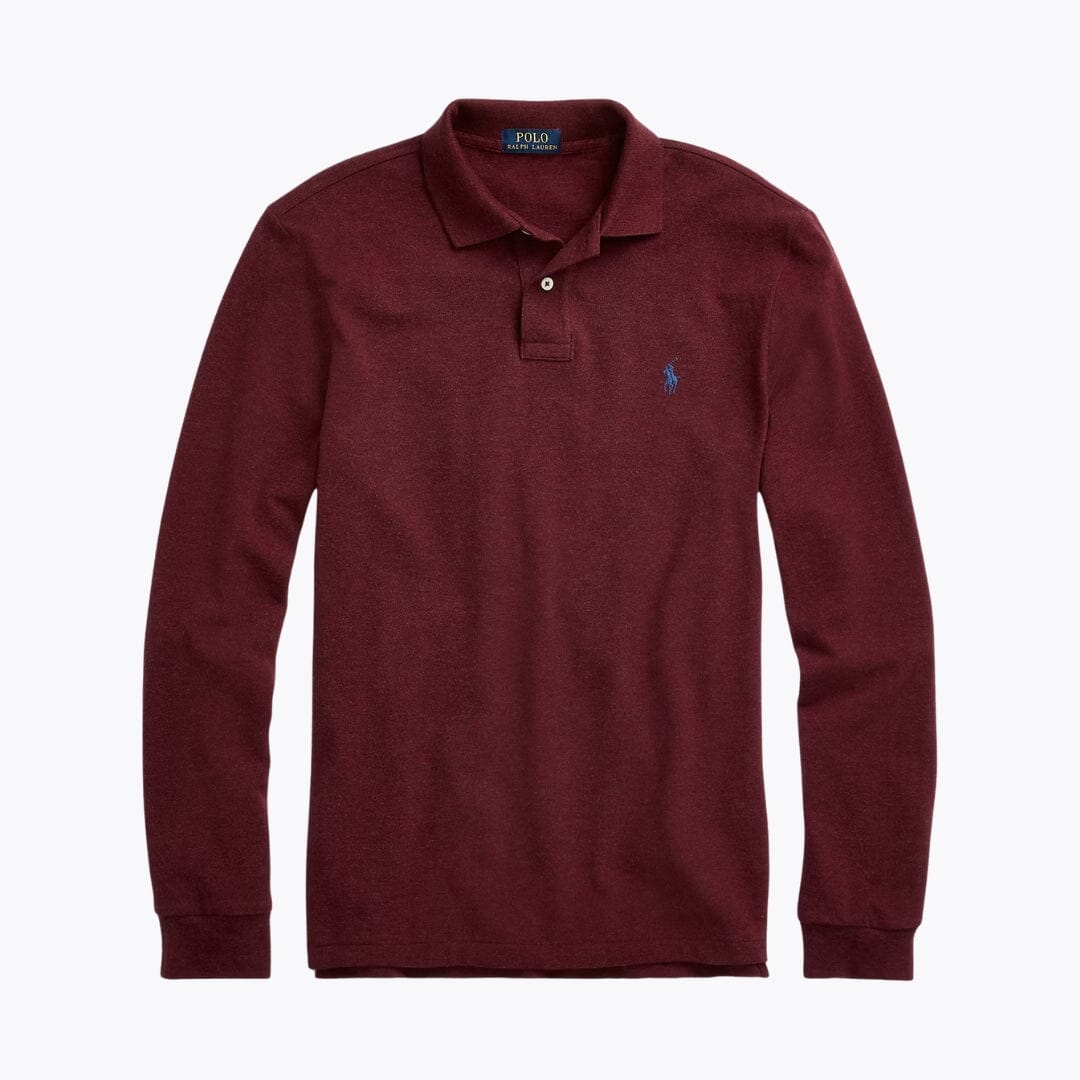 Herren Langarm-Polohemd aus Mesh