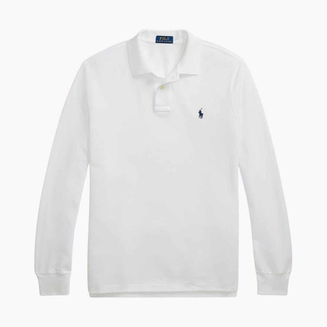 Herren Langarm-Polohemd aus Mesh