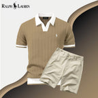 Herren-Poloshirt + Shorts Set im „Old Money“-Stil
