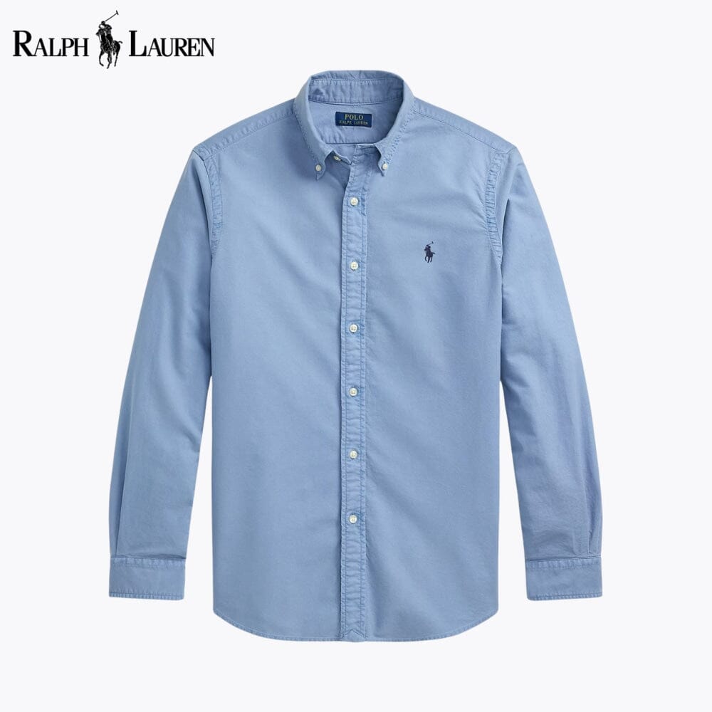 Herren Slim-Fit Oxfordhemd mit Pigmentfärbung