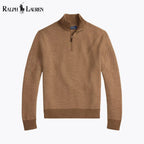 Herrenwaschbarer Viertelreißverschluss-Pullover aus Wolle