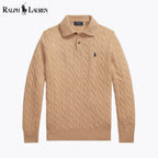 Pull torsadé en laine et cachemire pour homme