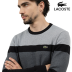 L.C. Baumwollpullover mit Rundhalsausschnitt