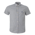 Herren-RL-Hemd Custom Fit kariert Grau