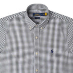 Herren-RL-Hemd Custom Fit kariert Grau