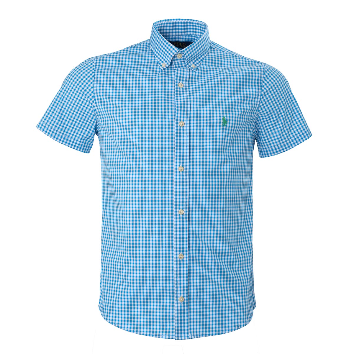 Herren RL Hemd Custom Fit kariert Blau