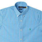 Herren RL Hemd Custom Fit kariert Blau