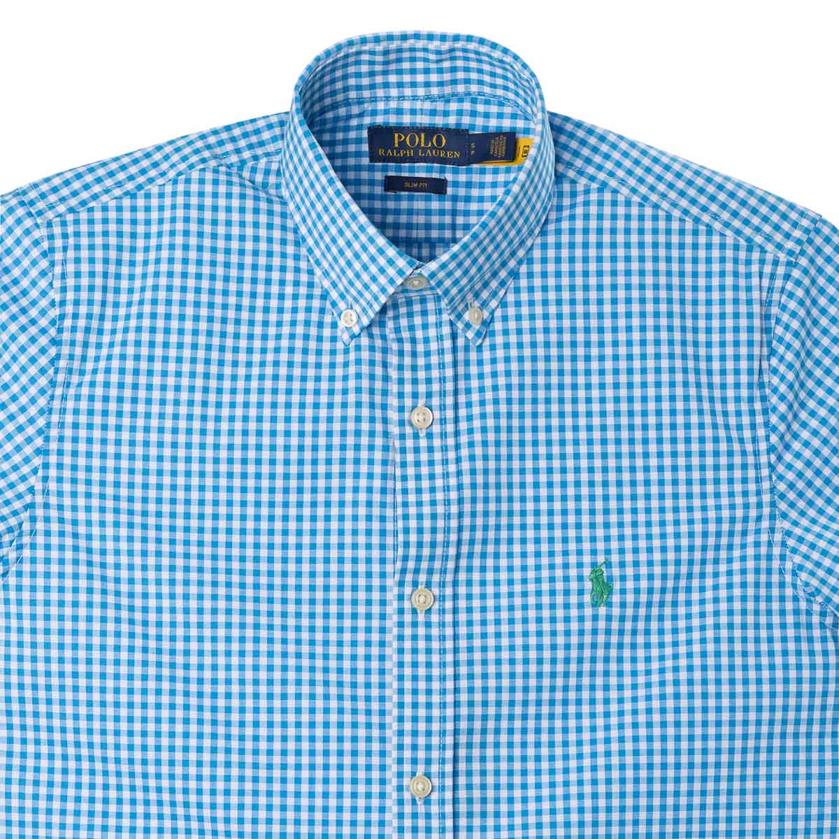 Herren RL Hemd Custom Fit kariert Blau