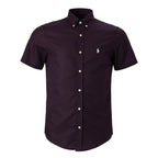 Herren-RL-Hemd Oxford Kurzarm - Bordeaux
