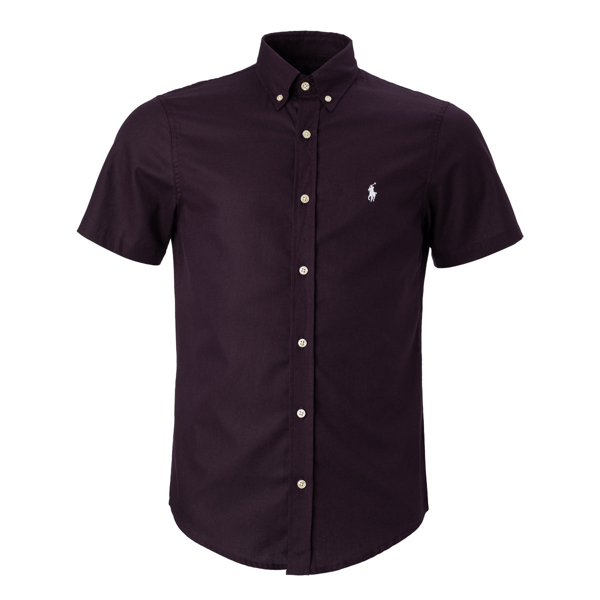 Herren-RL-Hemd Oxford Kurzarm - Bordeaux