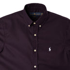 Herren-RL-Hemd Oxford Kurzarm - Bordeaux