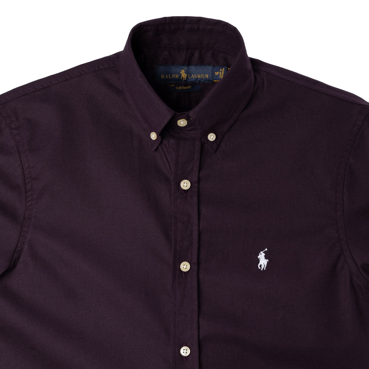 Herren-RL-Hemd Oxford Kurzarm - Bordeaux