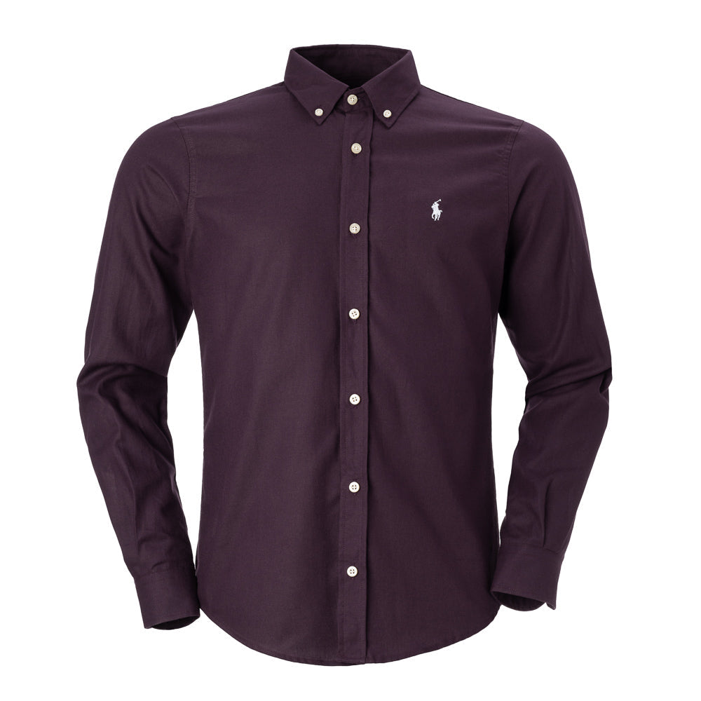 Herren-Oxfordhemd RL - Bordeauxrot
