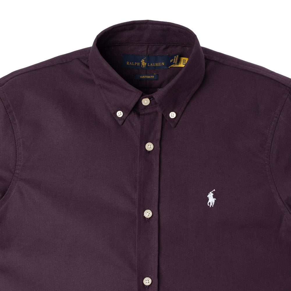 Herren-Oxfordhemd RL - Bordeauxrot
