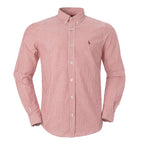 Herren-Hemd RL Oxford gestreift – Rot