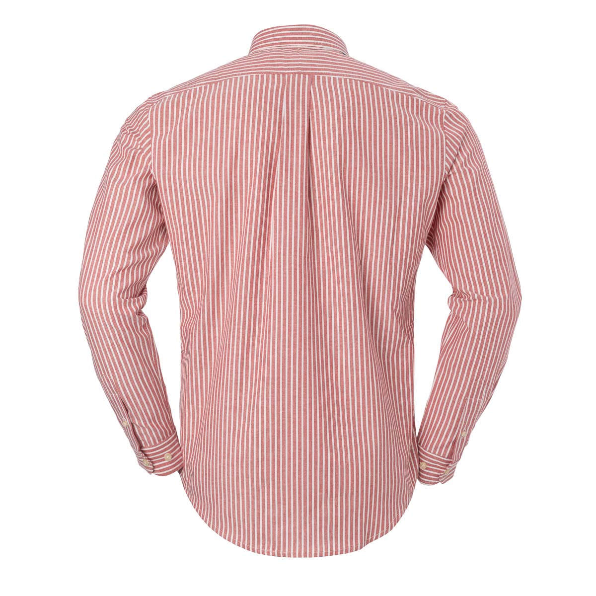 Herren-Hemd RL Oxford gestreift – Rot