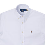 Men's RL Shirt Short-Sleeve Oxford Multicolor Pony - White