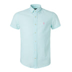 Herren RL Hemd Custom Fit Leinen - Hellgrün