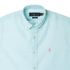 Herren RL Hemd Custom Fit Leinen - Hellgrün