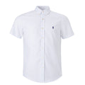 Chemise Oxford à manches courtes Custom Fit RL pour homme - Blanc