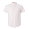 Herren RL Oxford-Hemd mit kurzem Arm, Custom Fit – Rosa