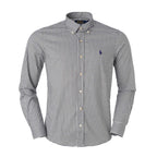 Herren RL Hemd Slim Fit Stretch Mittelkariert - Grau
