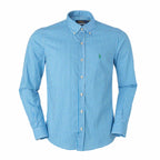 Herren RL Hemd Slim Fit Stretch Medium Karomuster - Blau