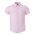 Herren RL Hemd Custom Fit Leinen - Pink