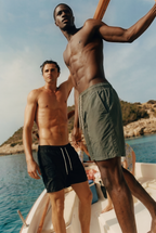 Portofino Nylon-Badeshorts Schwarz